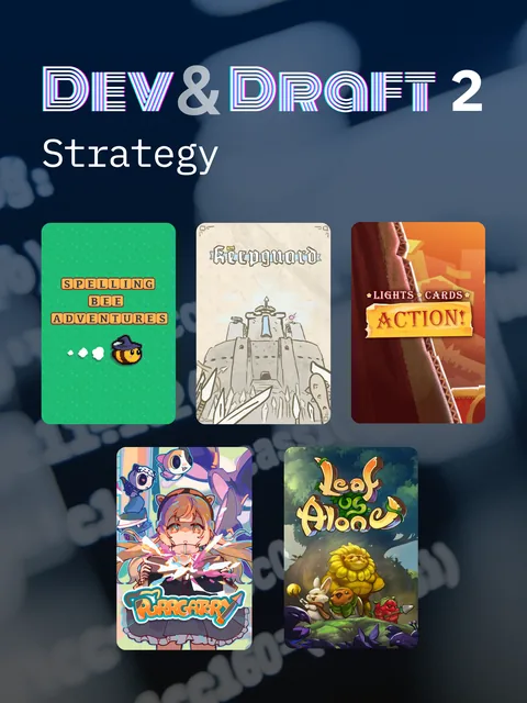 Strategy and tower defense games at Dev & Draft Season 2